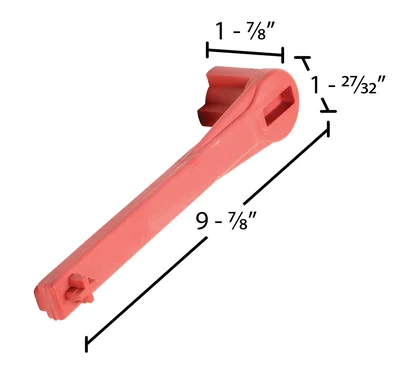 Vestil BNW-P Drum Bung Nut Wrench - dimensional drawing