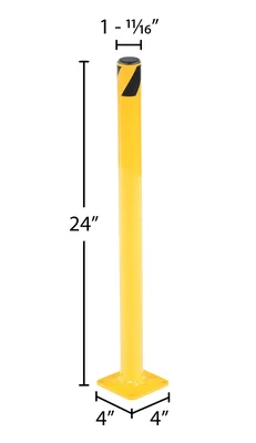 Vestil BOL-24-2 Steel Pipe Safety Bollard - dimensional drawing