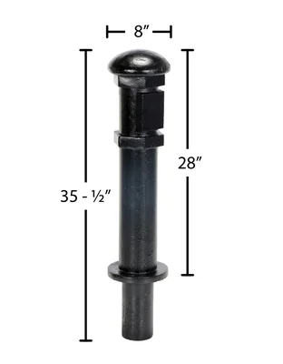 Vestil BOL-CI-28-7 Ductile Iron Decorative Bollard - dimensional drawing