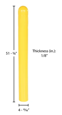 Vestil BPC-4 Low Density Polyethylene Bollard Post Cover - dimensional drawing