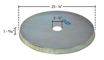 Vestil CAN-CAP-G Galvanized Open Head Drum Cover - dimensional drawing