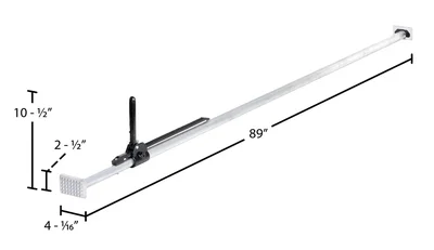 Vestil CB-7 Heavy Duty Aluminum Round Cargo Bar - dimensional drawing
