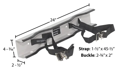 Vestil CB-W-2S Steel Wall-Mounted - dimensional drawing