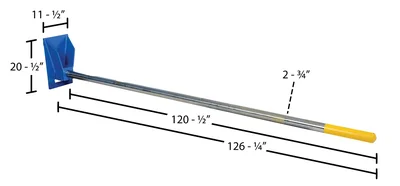 Vestil CR-120-2 Steel Carriage Mount Class - dimensional drawing