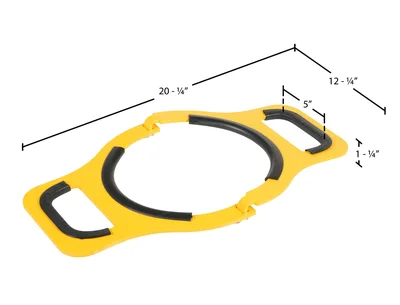 Vestil CYL-M-9 Steel Manual Cylinder Lifter - dimensional drawing