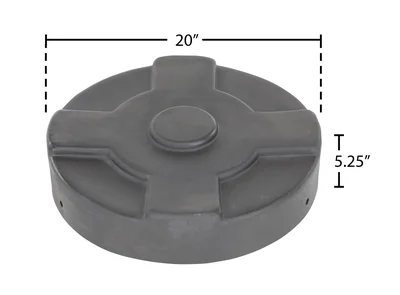 Vestil DC-P-30-BK Low-Density Polyethylene Drum Cover - dimensional drawing