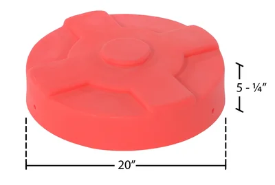 Vestil DC-P-30-RD Low-Density Polyethylene Drum Cover - dimensional drawing