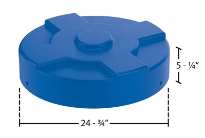 Vestil DC-P-55-BU Low-Density Polyethylene Drum Cover - dimensional drawing