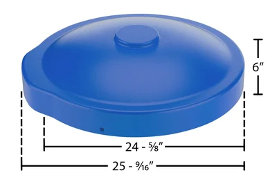 Vestil DC-P-55-UF-BU Polyethylene Drum Cover - dimensional drawing