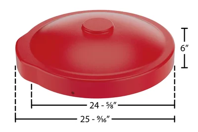 Vestil DC-P-55-UF-RD Polyethylene Drum Cover - dimensional drawing