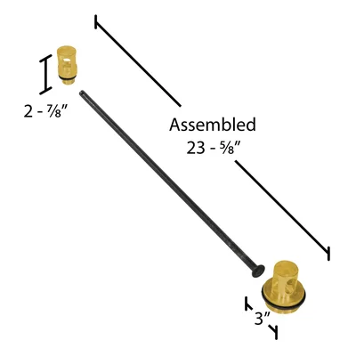 Vestil DDL-55-BRS Brass Double Drum Lock - dimensional drawing