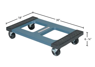 Vestil DOL-1830-P Polyethylene Padded Top Dolly - dimensional drawing