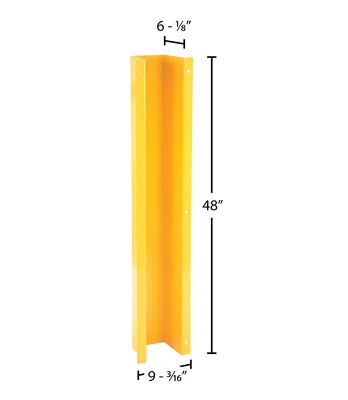 Vestil DSG-48 Steel Pipe and Downspout Protector - dimensional drawing