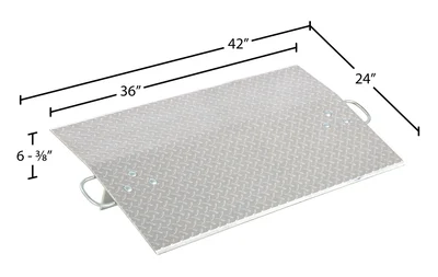 Vestil E-3624 Aluminum Economizer Dock Plate - dimensional drawing