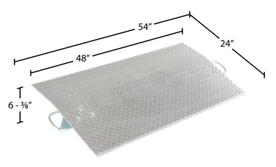 Vestil E-4824 Aluminum Economizer Dock Plate - dimensional drawing
