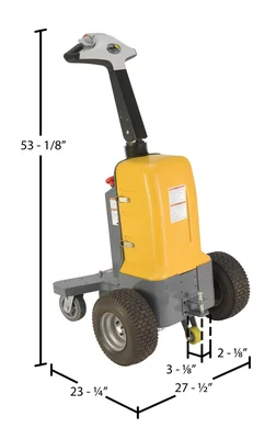 Vestil E-TUG-30 Electric Powered Tugger - dimensional drawing