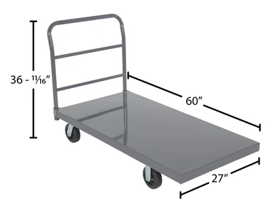 Vestil ECSPT-2754 Steel Smooth Deck Platform Truck - dimensional drawing