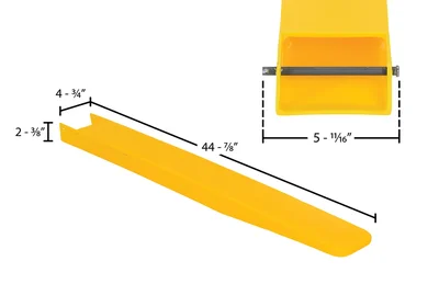 Vestil F4-42 Polyethylene Fork Blade Protectors - dimensional drawing
