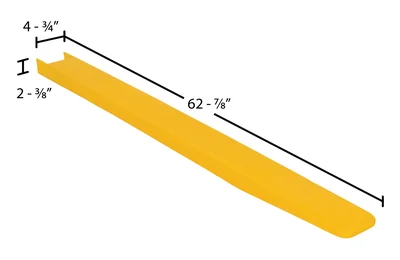 Vestil F4-60 Polyethylene Fork Blade Protectors - dimensional drawing