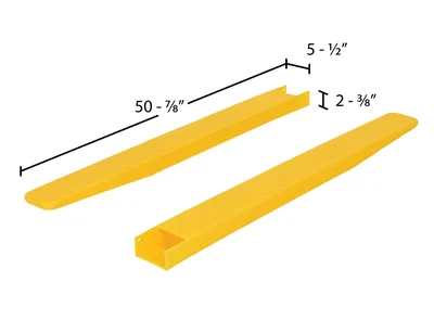 Vestil F5-48 Polyethylene Fork Blade Protectors - dimensional drawing