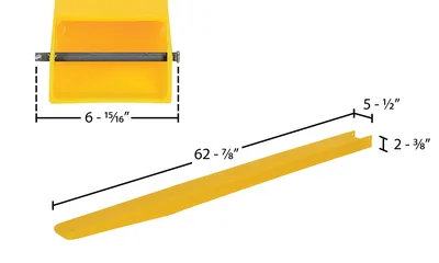 Vestil F5-60 Polyethylene Fork Blade Protectors - dimensional drawing