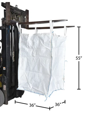 Vestil FAB-H-55 Polypropylene Coated Fabric Hopper - dimensional drawing