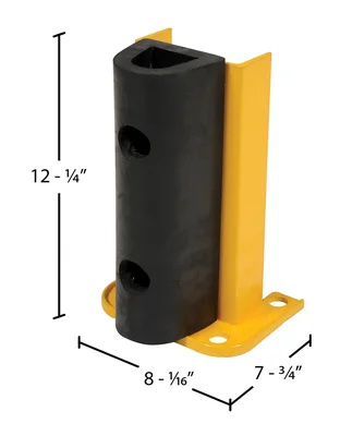 Vestil G6-12-B Steel Structural Rack Guard - dimensional drawing