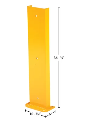 Vestil G8-36 Steel Structural Rack Guard - dimensional drawing