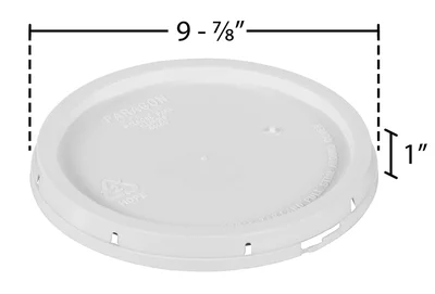 Vestil LID-2-PWT High Density Polyethylene Tab Lid - dimensional drawing