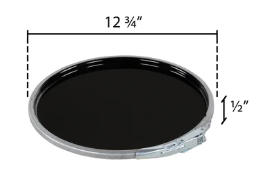 Vestil LID-STL-LL-UN Steel Lever Lock Lid - dimensional drawing