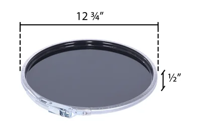 Vestil LID-STL-LL Steel Lever Lock Lid - dimensional drawing