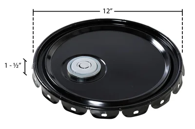 Vestil LID-STL-S-UN Steel Unrated Spout Top Lid - dimensional drawing