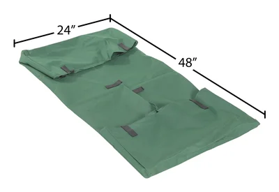 Vestil Canvas Landscaping Cart Liner 48 In. x 24 In. x 1 In. Green - dimensional drawing
