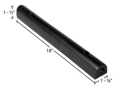 Vestil M-2-18 Extruded Rubber Fender Bumper - dimensional drawing