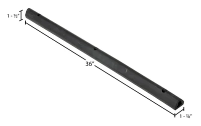 Vestil M-2-36 Extruded Rubber Fender Bumper - dimensional drawing