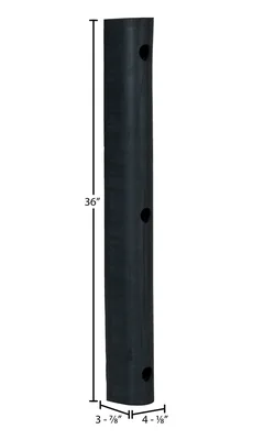 Vestil M-4-36 Extruded Rubber Fender Bumper - dimensional drawing