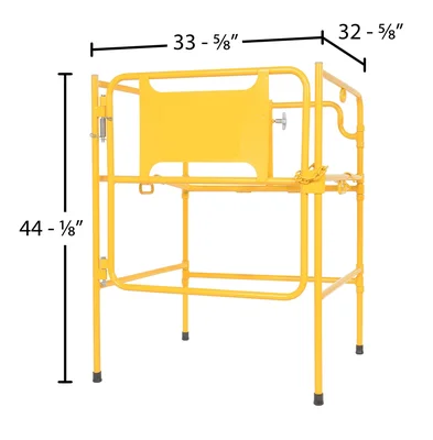 Vestil MHGR-32 Steel Manhole Guard Rail - dimensional drawing