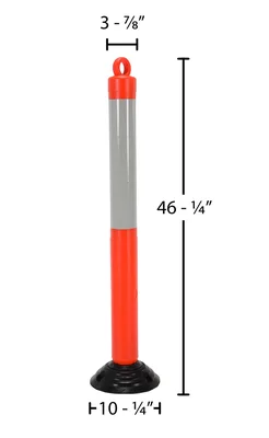 Vestil OPBOL-47 Plastic Bollard - dimensional drawing