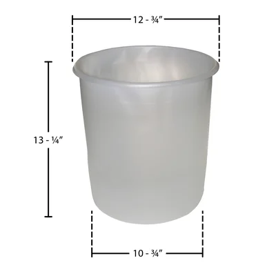 Vestil PAIL-LINE High Density Polyethylene Pail Liner 5 Gallon Capacity - dimensional drawing