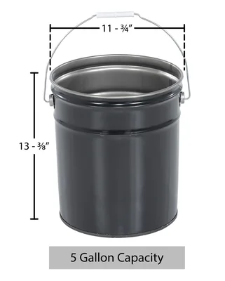Vestil PAIL-STL-RI-UN Steel UN Rated Pail 5 Gallon - dimensional drawing