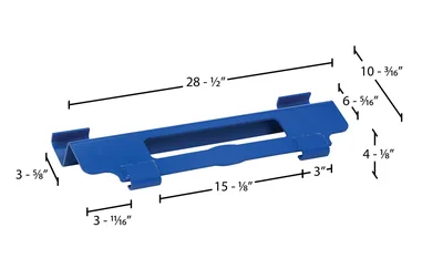 Vestil PJ-1005 Steel Non-Adjustable Pallet Jockey - dimensional drawing