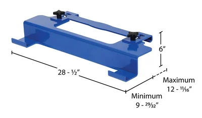 Vestil PJ-2001 Steel Adjustable Pallet Jockey - dimensional drawing