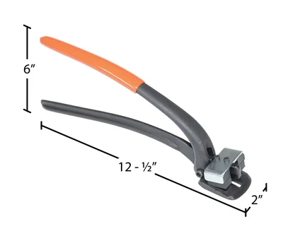 Vestil PKG-C-125 Steel Strapping Cutter - dimensional drawing