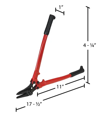 Vestil PKG-C-2 Steel Strapping Cutter - dimensional drawing
