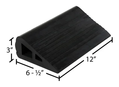 Vestil RBW-5 Industrial Rubber Triangular Wedge - dimensional drawing