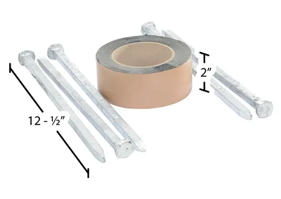 Vestil SB-108-AK Asphalt Kit For Speed Bumps With 5 Holes - dimensional drawing