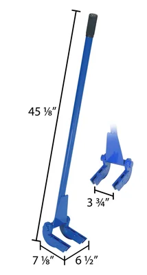 Vestil SKB-DLX Steel Deluxe Pallet Buster with 41 In. Handle Blue - dimensional drawing