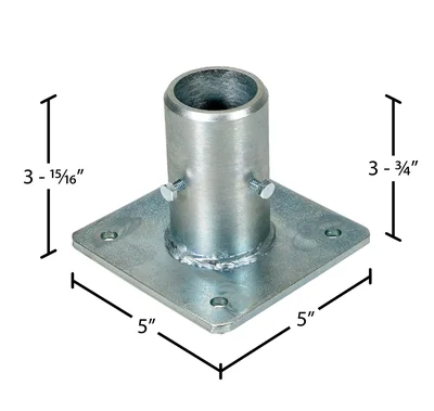 Vestil VDKR-W-101 STEEL SINGLE SOCKET - dimensional drawing