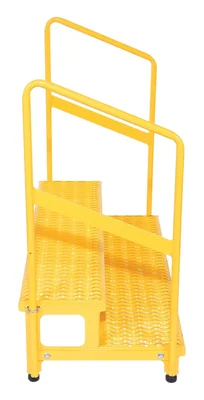 Vestil ASP-48-HR Steel Adjustable Step Mate Stand 2 Step with Handrails
