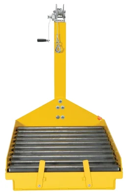 Vestil Fork Truck Battery Transfer Platform with Winch 4000 Lb. Capacity Yellow